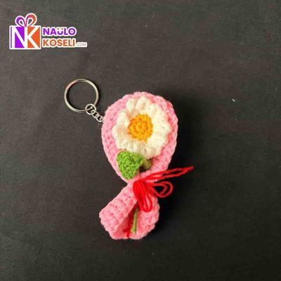 Mini Chamomile bouquet keyring