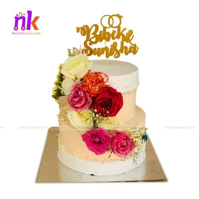 Two Storey Love Themed Cake -4 Pounds